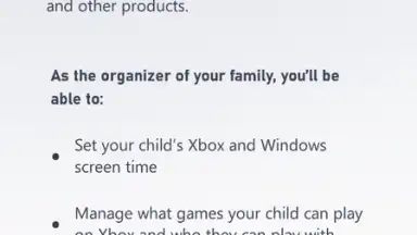 Captura de tela de Xbox Family Settings 2