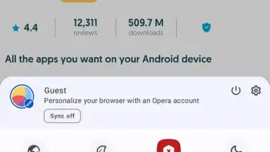 Captura de tela de Opera Browser 2