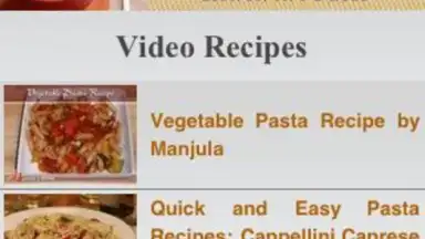 Captura de tela de Pasta Recipes 1