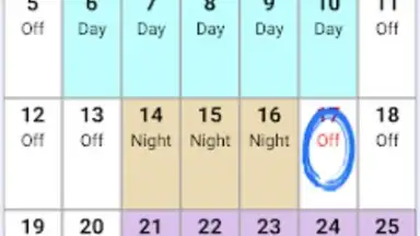 Captura de tela de Shift Schedule 4