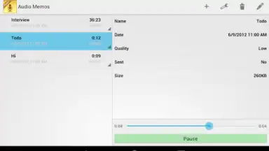 Captura de tela de Audio Memos 15