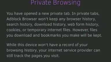 Captura de tela de Adblock Browser 5