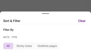 Captura de tela de Microsoft OneNote 7