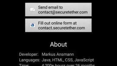 Captura de tela de SecureTether WiFi 4