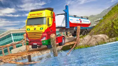 Captura de tela de Oil Tanker Transport Offroad Truck Driver 2