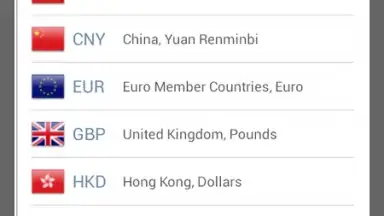 Captura de tela de Currency Exchange Rates 2