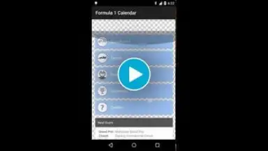 Captura de tela de Formula Race Calendar 1