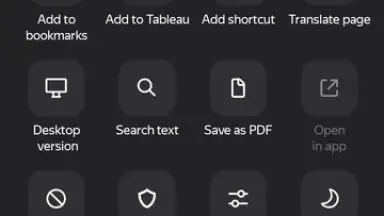 Captura de tela de Yandex Browser 10