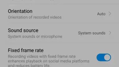 Captura de tela de MIUI Screen recorder 3
