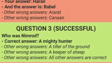 Captura de tela de The bible quiz game 9