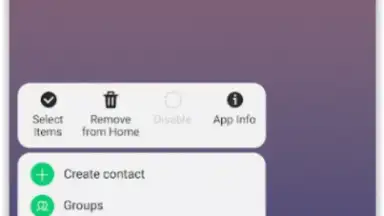 Captura de tela de Samsung One UI Home 1