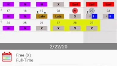 Captura de tela de Roster-Calendar 4