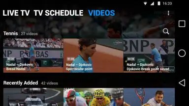 Captura de tela de Eurosport Player 7
