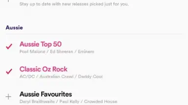 Captura de tela de Spotify Stations 2