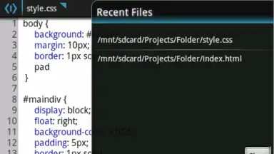 Captura de tela de WebMaster's HTML Editor Lite 4