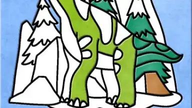 Captura de tela de Dino Coloring Game 8
