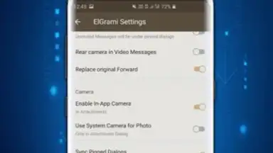 Captura de tela de ElGrami Advanced Unofficial Telegram With Proxy 1