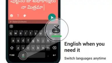Captura de tela de Telugu Keyboard 7