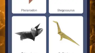 Captura de tela de Origami dinosaurs paper shapes 9