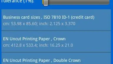 Captura de tela de Paper Formats 1