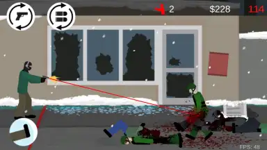 Captura de tela de Flat Zombies: Cleanup and Defense 11