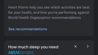 Captura de tela de Google Fit 3