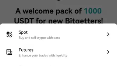 Captura de tela de Bitget 22