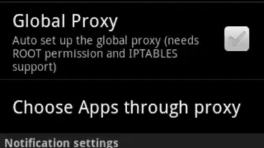 Captura de tela de ProxyDroid 1