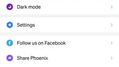 Captura de tela de Phoenix Browser 2