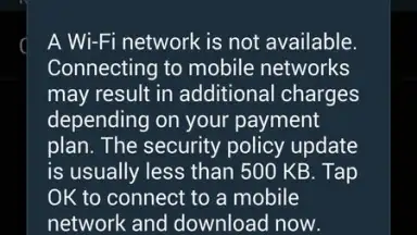 Captura de tela de Samsung Security Policy Update 2