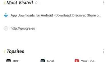 Captura de tela de UC Browser 7