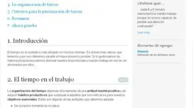 Captura de tela de Gestion del tiempo 2