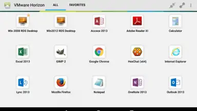 Captura de tela de VMware Horizon Client 11