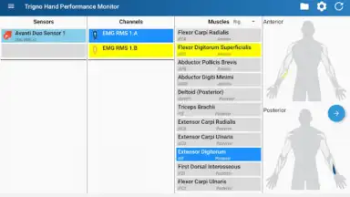 Captura de tela de Trigno Hand Performance Monitor 5