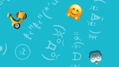 Captura de tela de 顔文字入力-ANYTYPE 1