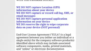 Captura de tela de AirWatch Agent 5