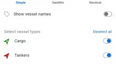Captura de tela de MarineTraffic 23