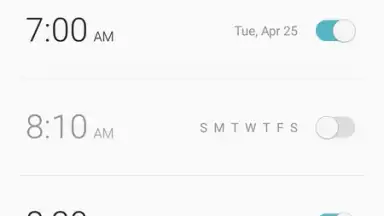 Captura de tela de Samsung Clock 1