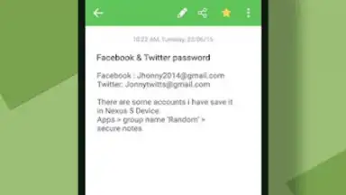 Captura de tela de Secure Notes 10