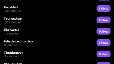 Captura de tela de Shuffles by Pinterest 19