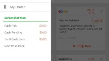 Captura de tela de Rakuten Ebates 5