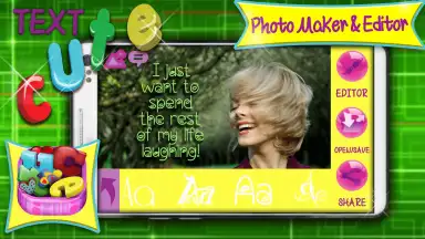 Captura de tela de Cute Text Photo Maker and Editor 2
