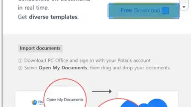 Captura de tela de Polaris Office 2