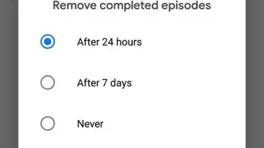 Captura de tela de Google Podcasts 1