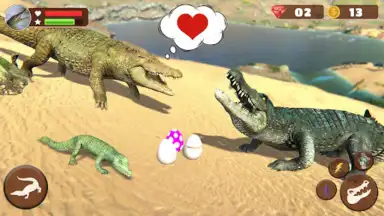 Captura de tela de Wild Crocodile Family Sim Game 4