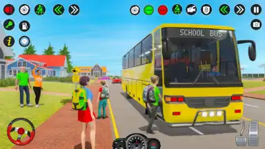 Captura de tela de School Bus Driving Games 3D 8