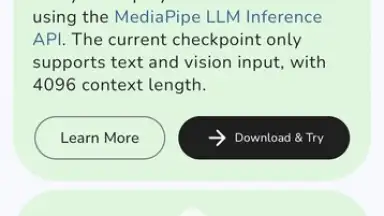 Captura de tela de Google AI Edge Gallery 8