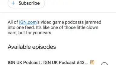 Captura de tela de Google Podcasts 4