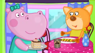 Captura de tela de Kids Cafe with Hippo 6