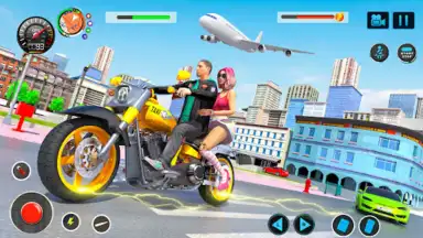 Captura de tela de Flying Bike Taxi Rider 2